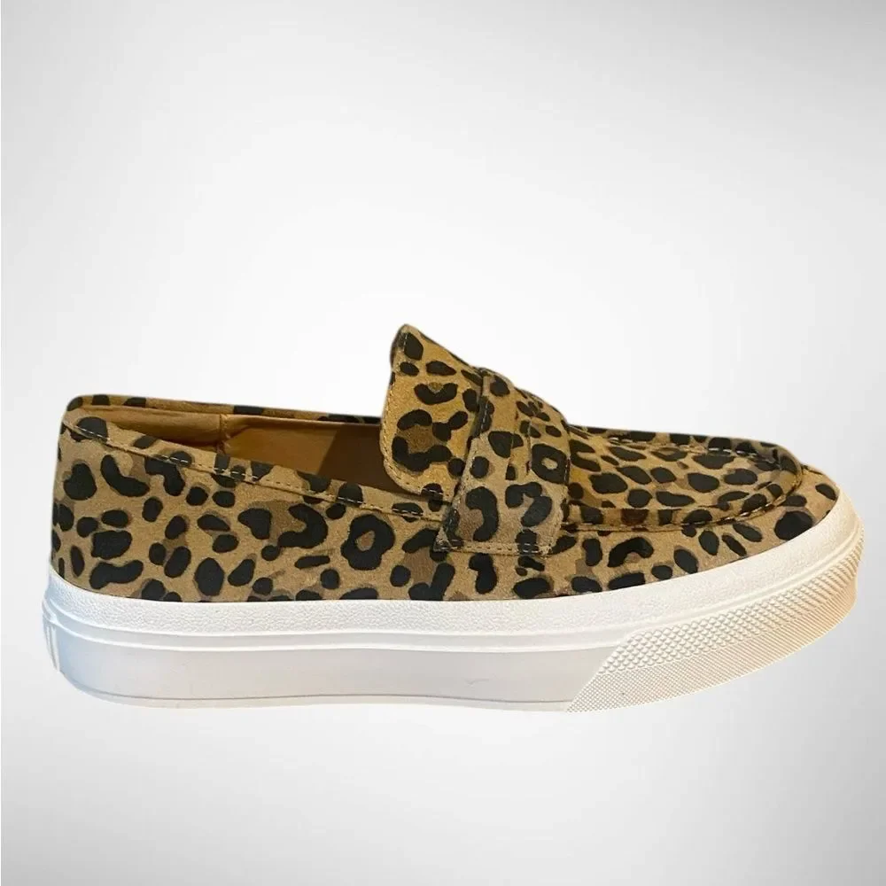 J/SLIDES | J/SLIDES GIGI Leopard Print STATEMENT Sneakers | Baddie |  NWOB 8.5